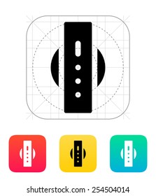 Round smart watch back view icon. Vector illustration.