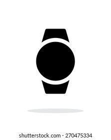 Round smart watch simple icon on white background. Vector illustration.