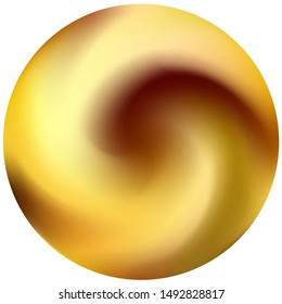 Round smooth blurred background. Trendy soft color effect. Isolated backdrop in style of 90th, 80th. Orange modern abstract cover for your graphic design or creative projects.
