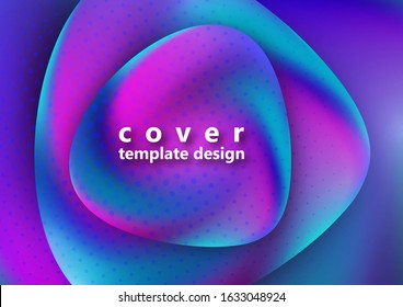 Round smooth triangular stones with a gradient mesh. Colorful liquid shapes for poster, banner, flyer and presentation. Fashionable soft colors and a smooth blend. Vector illustration