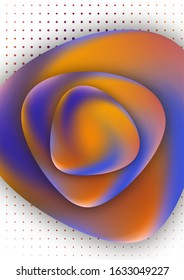 Round smooth triangular stones with a gradient mesh. Colorful liquid shapes for poster, banner, flyer and presentation. Fashionable soft colors and a smooth blend. Vector illustration