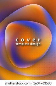 Round smooth triangular stones with a gradient mesh. Colorful liquid shapes for poster, banner, flyer and presentation. Fashionable soft colors and a smooth blend. Vector illustration