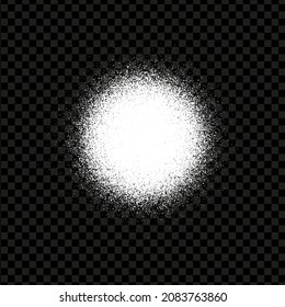 Round snow frame. Winter dotty decoration. Abstract background for New Year or Christmas
