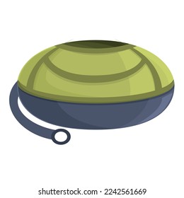 Round snow tube icon cartoon vector. Winter tubing. Kid vacation