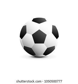 round soccer ball on a white background.vector