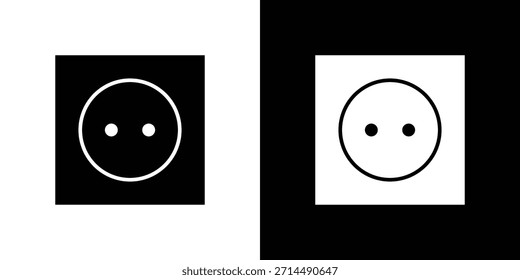 Diseño de silueta de Vector de iconos de zócalo redondo. Ilustración de Diseño gráfico plano de Vector.