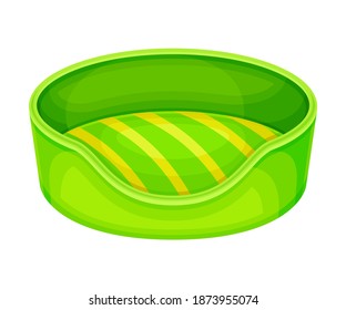 Round Soft Bedding Place for Pet Vector Illustration