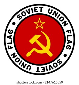 Round Soviet Union Flag Clipart