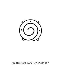 Round Speaker Line Style Icon Design