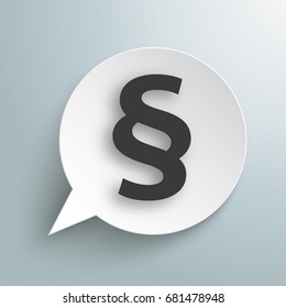 Round speech bubble with black paragraph on the gray background. Eps 10 vector file.