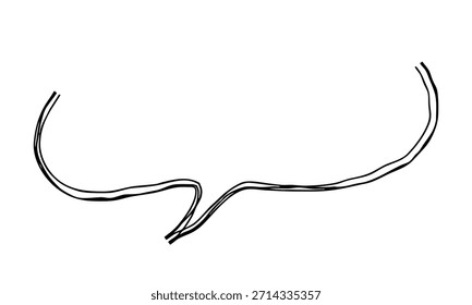 Icono de línea dibujado a mano de burbuja de discurso redondo Ilustración vectorial monocromática con múltiples líneas superpuestas