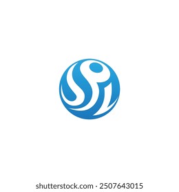 Round sphere globe technology logo