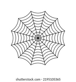 round spider web icon on white background