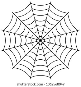 Round the spider's web, cobweb vector symbol sign of confusion and a network of trap