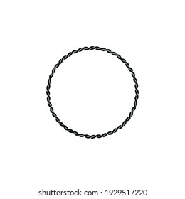 Round, spiral rope. Vector drawing