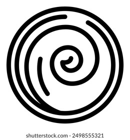 Round spiral shape is swirling, creating a vortex effect