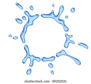 Round splash of water. Vector illustration.