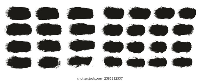 Round Sponge Hand Made Thick Artist Brush Straight Lines Mix High Detail Abstract Vector Background MEGA Mix Set 