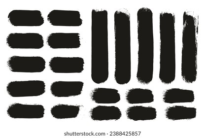 Round Sponge Hand Made Thick Artist Brush Straight Lines Mix High Detail Abstract Vector Background MEGA Mix Set 