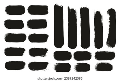 Round Sponge Hand Made Thick Artist Brush Straight Lines Mix High Detail Abstract Vector Background MEGA Mix Set 