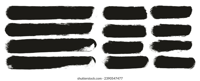 Round Sponge Hand Made Thick Artist Brush Straight Lines Mix High Detail Abstract Vector Background Mix Set 