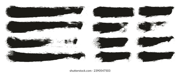 Round Sponge Hand Made Thick Artist Brush Straight Lines Mix High Detail Abstract Vector Background Mix Set 