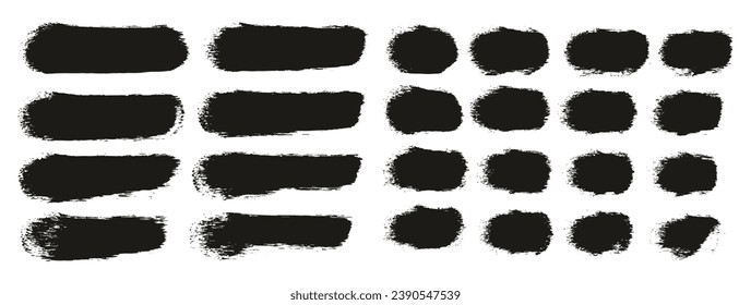 Round Sponge Hand Made Thick Artist Brush Straight Lines Mix High Detail Abstract Vector Background MEGA Mix Set 