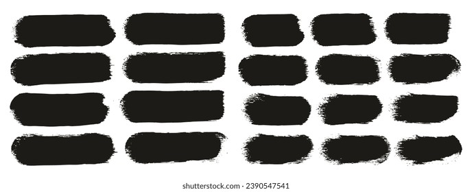 Round Sponge Hand Made Thick Artist Brush Straight Lines Mix High Detail Abstract Vector Background MEGA Mix Set 