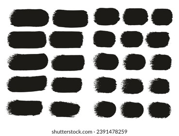 Round Sponge Hand Made Thick Artist Brush Straight Lines Mix High Detail Abstract Vector Background Mix Set 