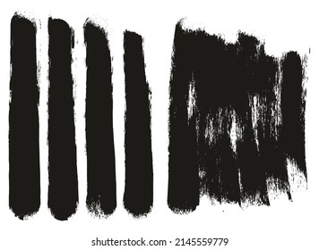 Round Sponge Thick Artist Brush Long Background And Straight Lines Mix High Detail Abstract Vector Background Mix Set 