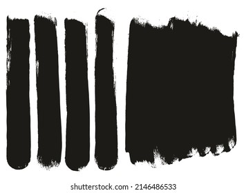 Round Sponge Thick Artist Brush Long Background And Straight Lines Mix High Detail Abstract Vector Background Mix Set 