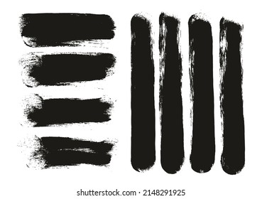Round Sponge Thick Artist Brush Long Background And Straight Lines Mix High Detail Abstract Vector Background Mix Set 