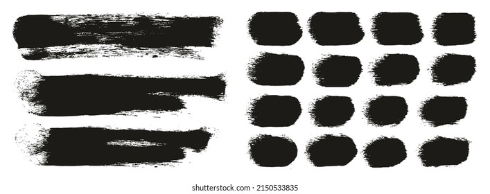 Round Sponge Thick Artist Brush Long Background And Straight Lines Mix High Detail Abstract Vector Background Mix Set 