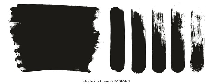 Round Sponge Thick Artist Brush Long Background And Straight Lines Mix High Detail Abstract Vector Background Mix Set 