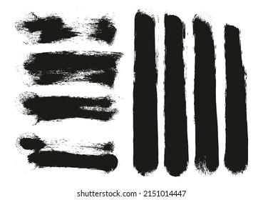 Round Sponge Thick Artist Brush Long Background And Straight Lines Mix High Detail Abstract Vector Background Mix Set 