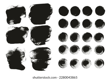 Conjunto De Mezcla De Fondo Del Vector Abstracto Del Artista Grueso De Esponja Redondo Pincel De Fondo Corto Y Líneas Ratas Mezcla De Fondo Del Vector Abstracto De Alta Detalle 