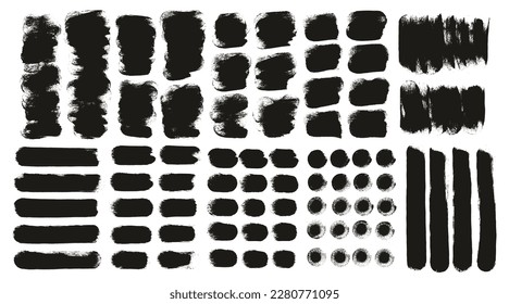 Round Sponge Thick Artist Brush Short Background And Straight Lines Mix High Detail Abstract Vector Background MEGA Mix Set 