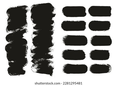 Round Sponge Thick Artist Brush Short Background And Straight Lines Mix High Detail Abstract Vector Background Mix Set 