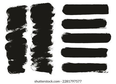 Conjunto De Mezcla De Fondo Del Vector Abstracto Del Artista Grueso De Esponja Redondo Pincel De Fondo Corto Y Líneas Ratas Mezcla De Fondo Del Vector Abstracto De Alta Detalle 