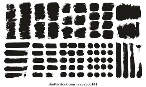 Round Sponge Thick Artist Brush Short Background And Straight Lines Mix High Detail Abstract Vector Background MEGA Mix Set 