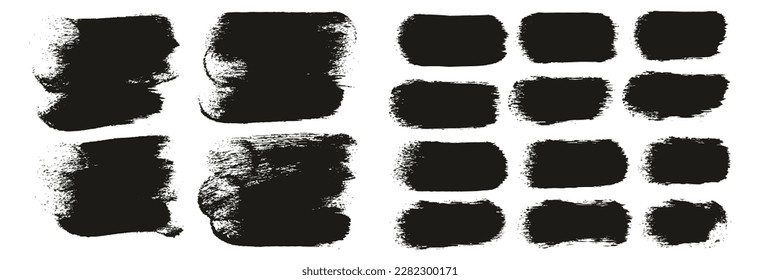 Conjunto De Mezcla De Fondo Del Vector Abstracto Del Artista Grueso De Esponja Redondo Pincel De Fondo Corto Y Líneas Ratas Mezcla De Fondo Del Vector Abstracto De Alta Detalle 