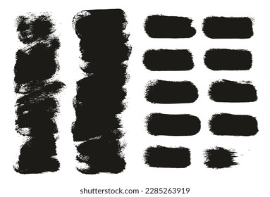 Round Sponge Thick Artist Brush Short Background And Straight Lines Mix High Detail Abstract Vector Background Mix Set 