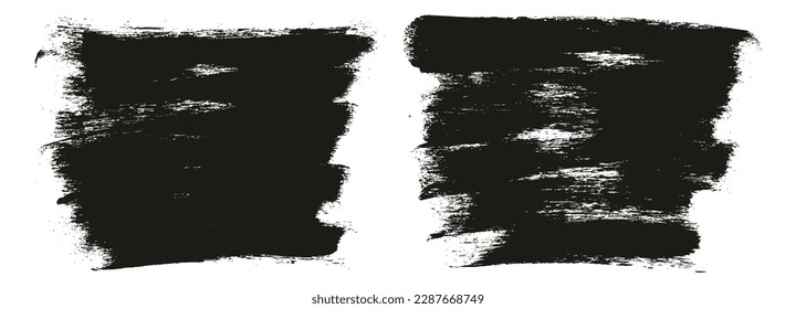 Round Sponge Thick Artist Brush Long Background High Detail Abstract Vector Background Set 