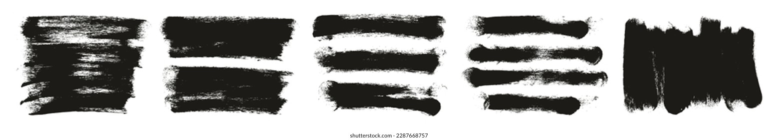 Round Sponge Thick Artist Brush Long Background High Detail Abstract Vector Background MEGA Set 