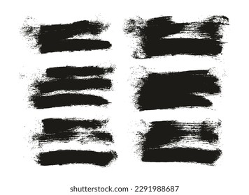 Round Sponge Thick Artist Brush Long Background High Detail Abstract Vector Background Set 