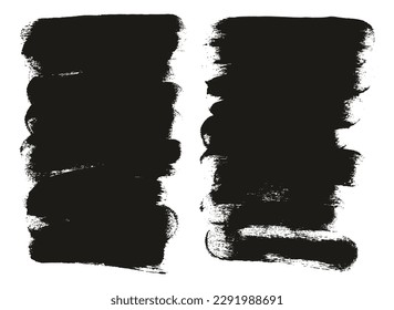 Round Sponge Thick Artist Brush Long Background High Detail Abstract Vector Background Set 