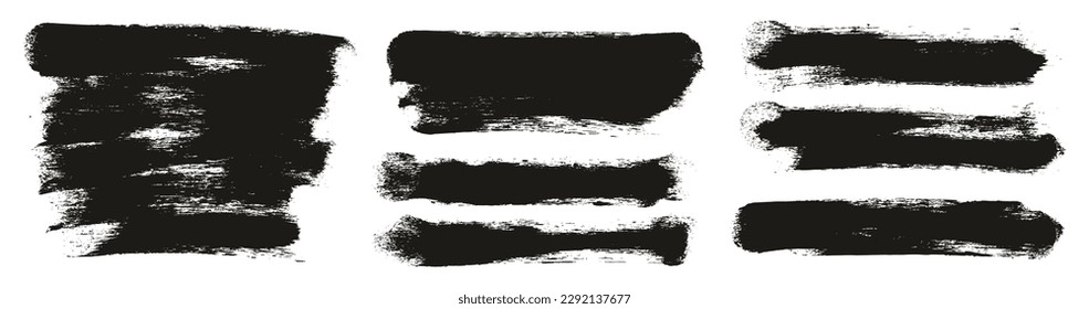 Round Sponge Thick Artist Brush Long Background High Detail Abstract Vector Background MEGA Set 