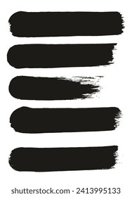 Round Sponge Thick Artist Brush Straight Lines Hand Drawn High Detail Abstract Vector Background MEGA Set 