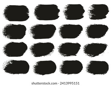 Round Sponge Thick Artist Brush Straight Lines Hand Drawn High Detail Abstract Vector Background MEGA Set 