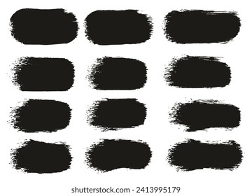 Round Sponge Thick Artist Brush Straight Lines Hand Drawn High Detail Abstract Vector Background MEGA Set 